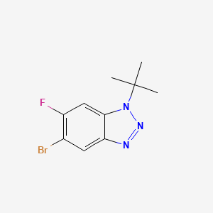 molecular formula C10H11BrFN3 B577638 5-溴-1-叔丁基-6-氟苯并三唑 CAS No. 1365271-86-8