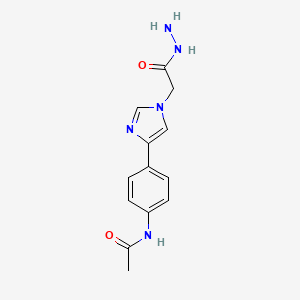 molecular formula C13H15N5O2 B5776383 N-{4-[1-(2-hydrazino-2-oxoethyl)-1H-imidazol-4-yl]phenyl}acetamide CAS No. 93637-77-5