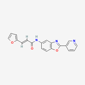 molecular formula C19H13N3O3 B5776392 3-(2-furyl)-N-[2-(3-pyridinyl)-1,3-benzoxazol-5-yl]acrylamide 