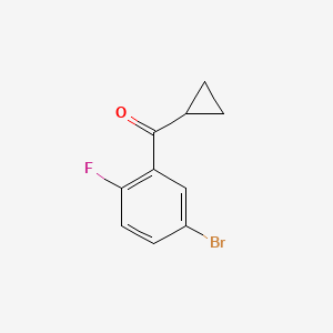 molecular formula C10H8BrFO B577640 (5-Bromo-2-fluorophenyl)(cyclopropyl)methanone CAS No. 1222368-75-3