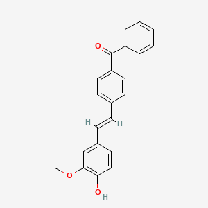 molecular formula C22H18O3 B5776402 {4-[2-(4-hydroxy-3-methoxyphenyl)vinyl]phenyl}(phenyl)methanone 