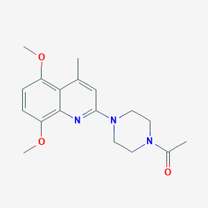 molecular formula C18H23N3O3 B5776405 2-(4-acetyl-1-piperazinyl)-5,8-dimethoxy-4-methylquinoline 