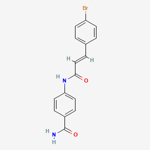 molecular formula C16H13BrN2O2 B5776413 4-{[3-(4-bromophenyl)acryloyl]amino}benzamide 