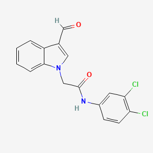 molecular formula C17H12Cl2N2O2 B5776421 N-(3,4-dichlorophenyl)-2-(3-formyl-1H-indol-1-yl)acetamide 