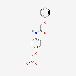 molecular formula C17H17NO5 B5776440 methyl {4-[(phenoxyacetyl)amino]phenoxy}acetate 