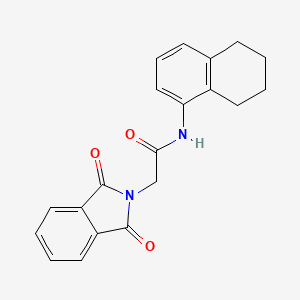 molecular formula C20H18N2O3 B5776448 2-(1,3-dioxo-1,3-dihydro-2H-isoindol-2-yl)-N-(5,6,7,8-tetrahydro-1-naphthalenyl)acetamide 