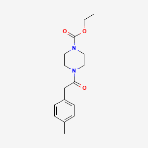 molecular formula C16H22N2O3 B5776456 ethyl 4-[(4-methylphenyl)acetyl]-1-piperazinecarboxylate 