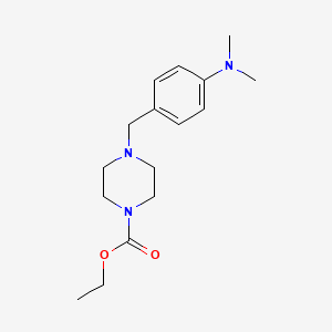 molecular formula C16H25N3O2 B5776469 ethyl 4-[4-(dimethylamino)benzyl]-1-piperazinecarboxylate 
