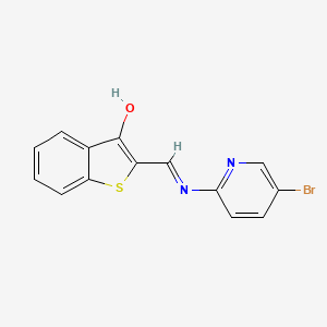 molecular formula C14H9BrN2OS B5776477 2-{[(5-bromo-2-pyridinyl)amino]methylene}-1-benzothiophen-3(2H)-one 