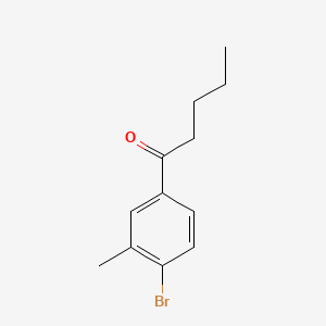 B577648 1-(4-Bromo-3-methylphenyl)pentan-1-one CAS No. 1311197-78-0