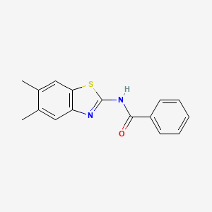 molecular formula C16H14N2OS B5776486 N-(5,6-dimethyl-1,3-benzothiazol-2-yl)benzamide 