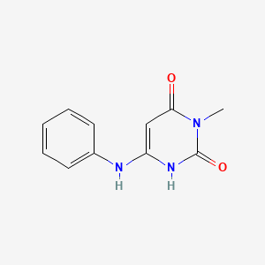 molecular formula C11H11N3O2 B5776493 6-anilino-3-methyl-2,4(1H,3H)-pyrimidinedione 