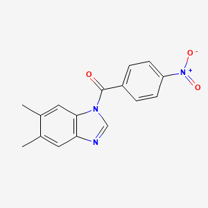 molecular formula C16H13N3O3 B5776503 5,6-dimethyl-1-(4-nitrobenzoyl)-1H-benzimidazole CAS No. 6120-49-6