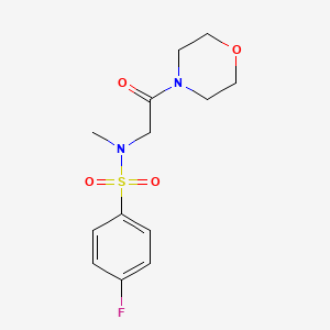 molecular formula C13H17FN2O4S B5776514 4-Fluoro-N-methyl-N-(2-morpholin-4-yl-2-oxo-ethyl)-benzenesulfonamide 