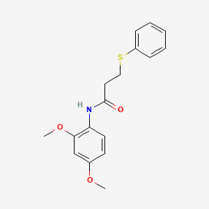 molecular formula C17H19NO3S B5776517 N-(2,4-dimethoxyphenyl)-3-(phenylthio)propanamide 