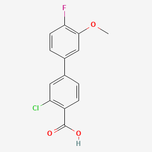 2-Chloro-4-(4-fluoro-3-methoxyphenyl)benzoic acid