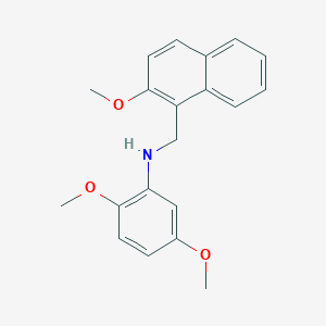 molecular formula C20H21NO3 B5776523 (2,5-dimethoxyphenyl)[(2-methoxy-1-naphthyl)methyl]amine 