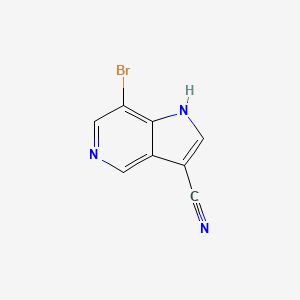molecular formula C8H4BrN3 B577653 7-Bromo-1H-pyrrolo[3,2-c]pyridine-3-carbonitrile CAS No. 1260387-11-8