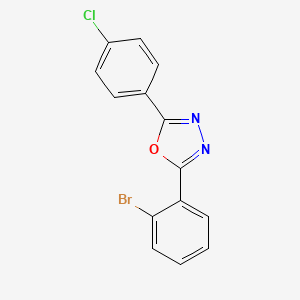 molecular formula C14H8BrClN2O B5776559 2-(2-bromophenyl)-5-(4-chlorophenyl)-1,3,4-oxadiazole 