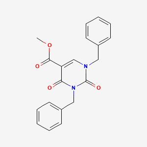 molecular formula C20H18N2O4 B577656 Methyl 1,3-dibenzyl-2,4-dioxo-1,2,3,4-tetrahydropyrimidine-5-carboxylate CAS No. 1335055-96-3
