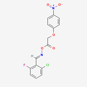 molecular formula C15H10ClFN2O5 B5776571 2-chloro-6-fluorobenzaldehyde O-[2-(4-nitrophenoxy)acetyl]oxime 