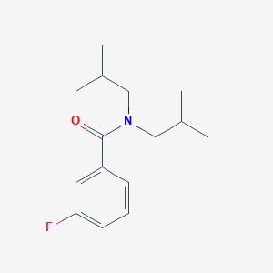 molecular formula C15H22FNO B5776593 3-fluoro-N,N-diisobutylbenzamide 