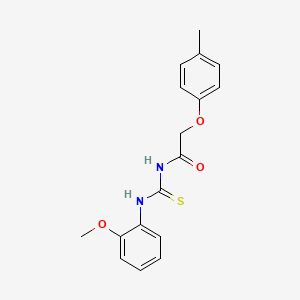 molecular formula C17H18N2O3S B5776598 N-{[(2-methoxyphenyl)amino]carbonothioyl}-2-(4-methylphenoxy)acetamide 