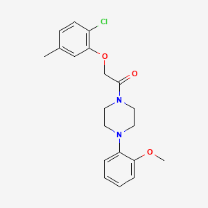 molecular formula C20H23ClN2O3 B5776599 1-[(2-chloro-5-methylphenoxy)acetyl]-4-(2-methoxyphenyl)piperazine 