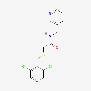 molecular formula C15H14Cl2N2OS B5776607 2-[(2,6-dichlorobenzyl)thio]-N-(3-pyridinylmethyl)acetamide 