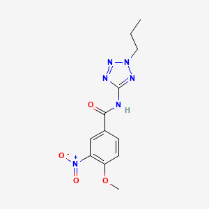 molecular formula C12H14N6O4 B5776611 4-methoxy-3-nitro-N-(2-propyl-2H-tetrazol-5-yl)benzamide 