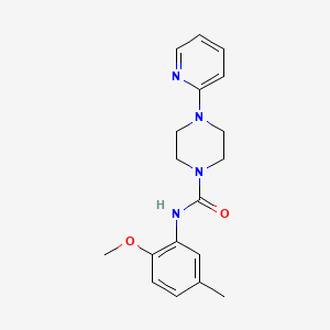 molecular formula C18H22N4O2 B5776618 N-(2-methoxy-5-methylphenyl)-4-(2-pyridinyl)-1-piperazinecarboxamide 