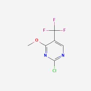 molecular formula C6H4ClF3N2O B577664 2-Chloro-4-methoxy-5-(trifluoromethyl)pyrimidine CAS No. 1312535-76-4