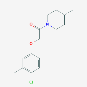 molecular formula C15H20ClNO2 B5776646 1-[(4-chloro-3-methylphenoxy)acetyl]-4-methylpiperidine 