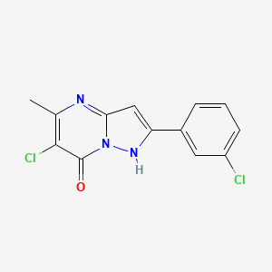 molecular formula C13H9Cl2N3O B5776659 6-chloro-2-(3-chlorophenyl)-5-methylpyrazolo[1,5-a]pyrimidin-7-ol 