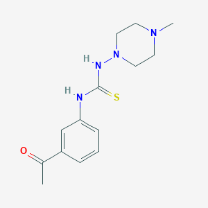 molecular formula C14H20N4OS B5776667 N-(3-acetylphenyl)-N'-(4-methyl-1-piperazinyl)thiourea 