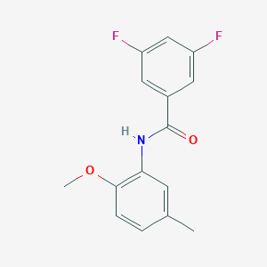 molecular formula C15H13F2NO2 B5776671 3,5-difluoro-N-(2-methoxy-5-methylphenyl)benzamide 