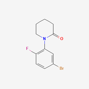 molecular formula C11H11BrFNO B577668 1-(5-溴-2-氟苯基)哌啶-2-酮 CAS No. 1255574-46-9