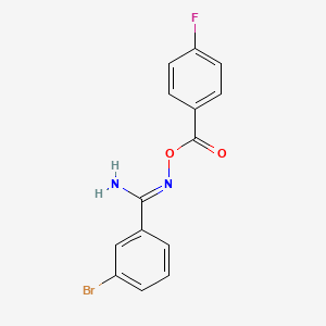 molecular formula C14H10BrFN2O2 B5776687 3-bromo-N'-[(4-fluorobenzoyl)oxy]benzenecarboximidamide 