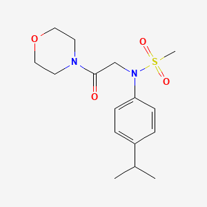 molecular formula C16H24N2O4S B5776697 N-(4-isopropylphenyl)-N-[2-(4-morpholinyl)-2-oxoethyl]methanesulfonamide 