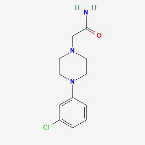 molecular formula C12H16ClN3O B5776704 2-[4-(3-chlorophenyl)-1-piperazinyl]acetamide 