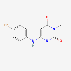 molecular formula C12H12BrN3O2 B5776713 6-[(4-bromophenyl)amino]-1,3-dimethyl-2,4(1H,3H)-pyrimidinedione 