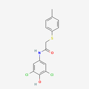 molecular formula C15H13Cl2NO2S B5776715 N-(3,5-dichloro-4-hydroxyphenyl)-2-[(4-methylphenyl)thio]acetamide 