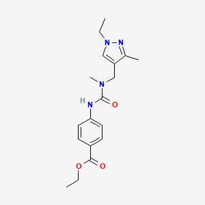 molecular formula C18H24N4O3 B5776719 ethyl 4-({[[(1-ethyl-3-methyl-1H-pyrazol-4-yl)methyl](methyl)amino]carbonyl}amino)benzoate 
