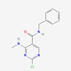 molecular formula C13H13ClN4O B577673 N-benzyl-2-chloro-4-(methylamino)pyrimidine-5-carboxamide CAS No. 1260843-73-9