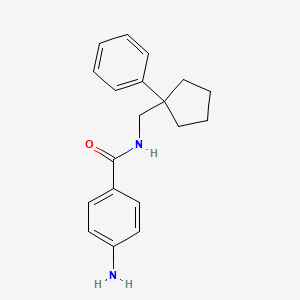 4-amino-N-[(1-phenylcyclopentyl)methyl]benzamide