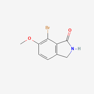 molecular formula C9H8BrNO2 B577674 7-溴-6-甲氧基异吲哚啉-1-酮 CAS No. 1226879-79-3