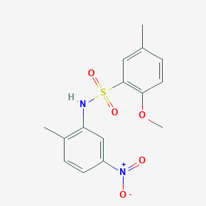 molecular formula C15H16N2O5S B5776742 2-methoxy-5-methyl-N-(2-methyl-5-nitrophenyl)benzenesulfonamide 