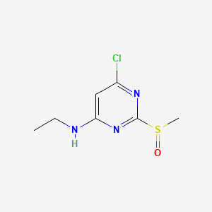 B577675 6-Chloro-N-ethyl-2-(methylsulfinyl)pyrimidin-4-amine CAS No. 1289385-39-2