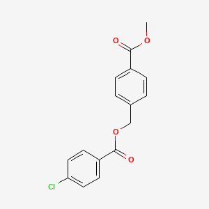 molecular formula C16H13ClO4 B5776772 4-(methoxycarbonyl)benzyl 4-chlorobenzoate 