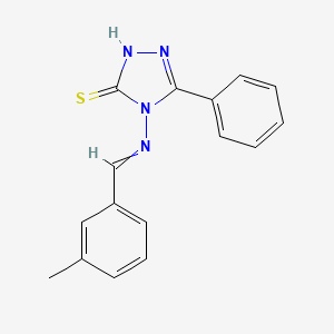molecular formula C16H14N4S B5776779 4-[(3-methylbenzylidene)amino]-5-phenyl-4H-1,2,4-triazole-3-thiol CAS No. 6627-98-1